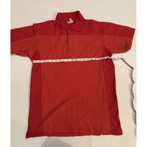 Dunkin' Medium Uniform Polo Shirt Red  Collectible Coffee Work Food Donut Flaws